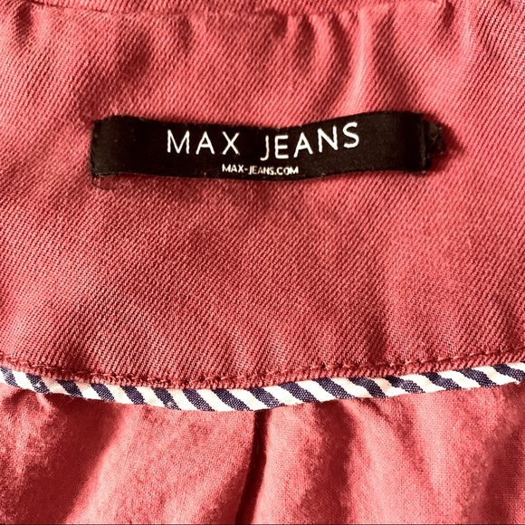 Max Jeans Valley of Fire Tencel Maroon Jacket Utility Streetwear Full Zip - Picture 5 of 9
